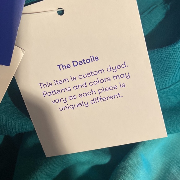 Joy Lab Cropped Fitted Sweatshirt Spruce White Ombre XS - Picture 7 of 10